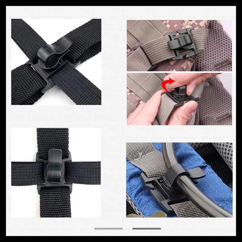 Plastic Pipe Clip - 2/4PCS Drinking Tube Clip Rotatable Molle