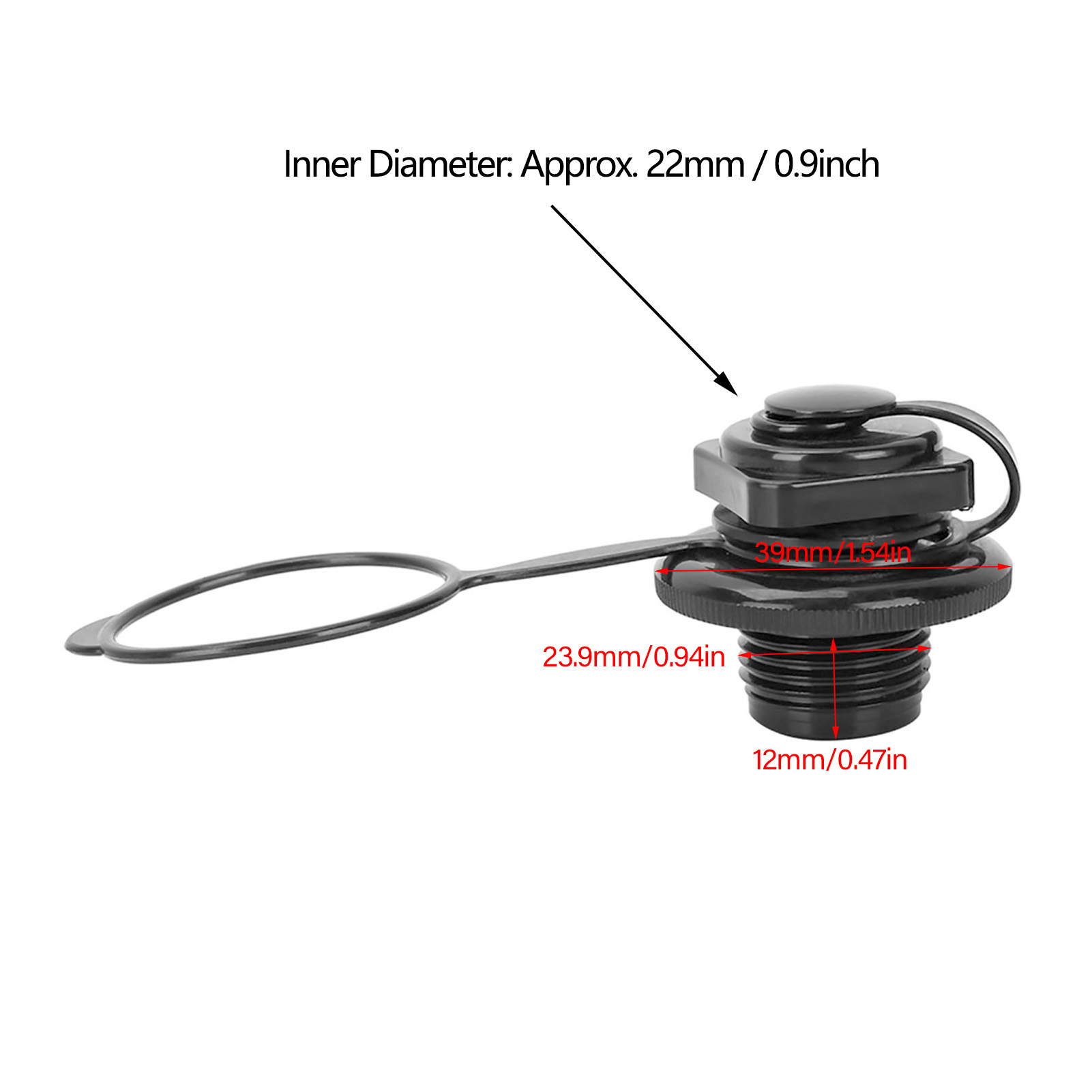 23.9mm Black Plastic Inflatabl - Float Ball Valve avaliação e preço