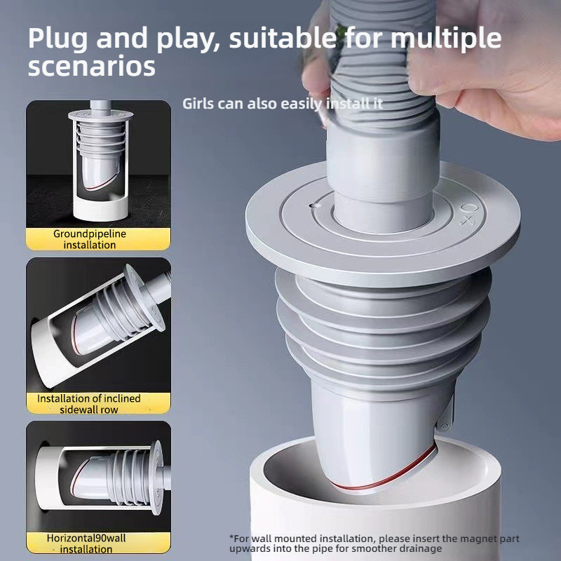 Silicone Bathroom Sewer Seal R - Drain Pipe Clip avaliação e preço