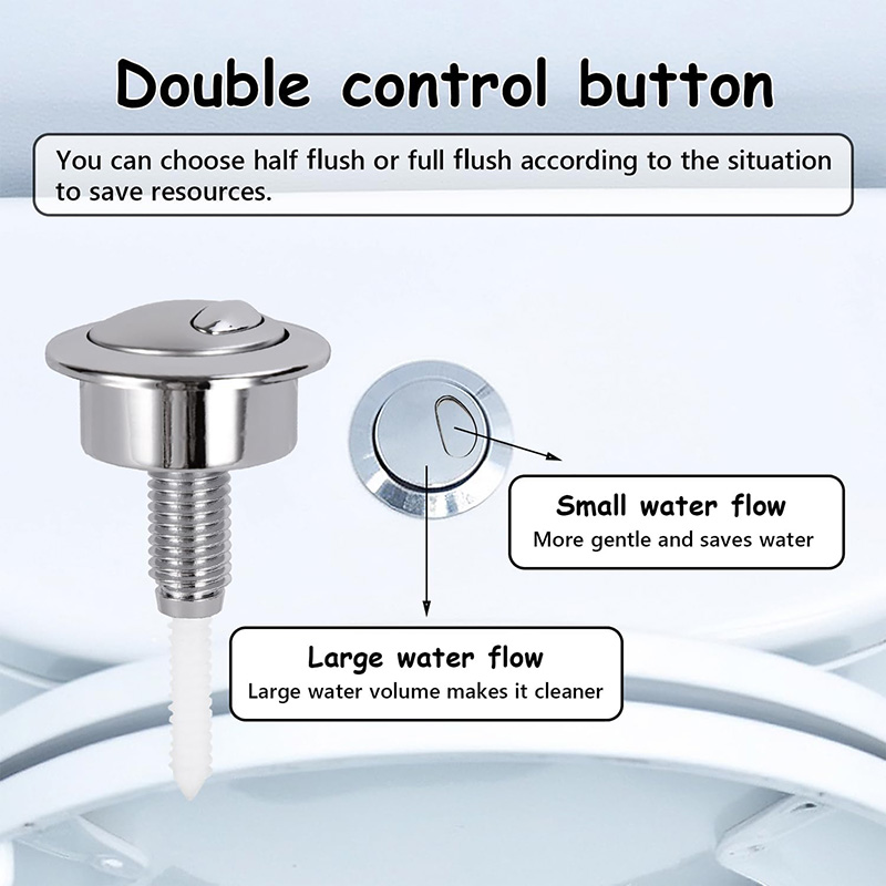 Dual Flush Toilet Button Flush - Toilet Fill Valve avaliação e preço