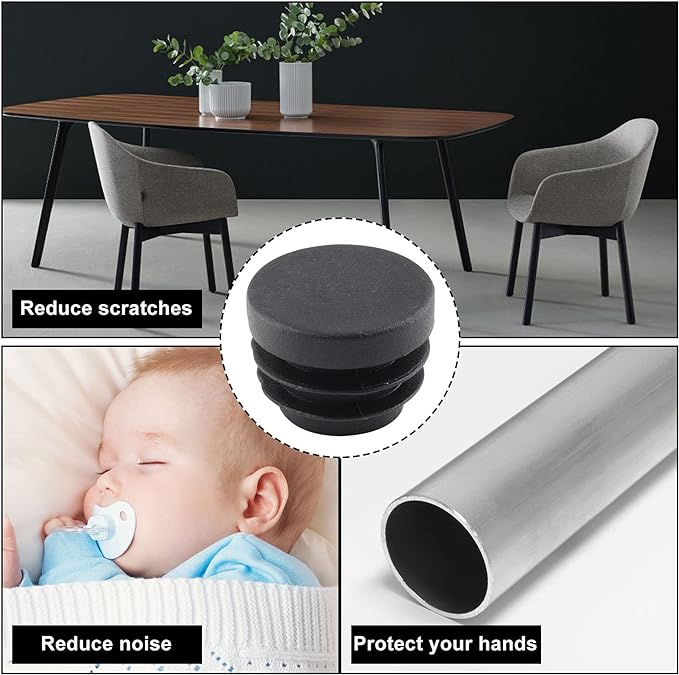 8 PCS Black Round Plastic Blan - Plastic Pipe Clip avaliação e preço