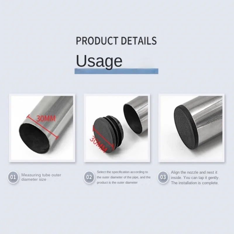 8 PCS Black Round Plastic Blan - Plastic Pipe Clip avaliação e preço