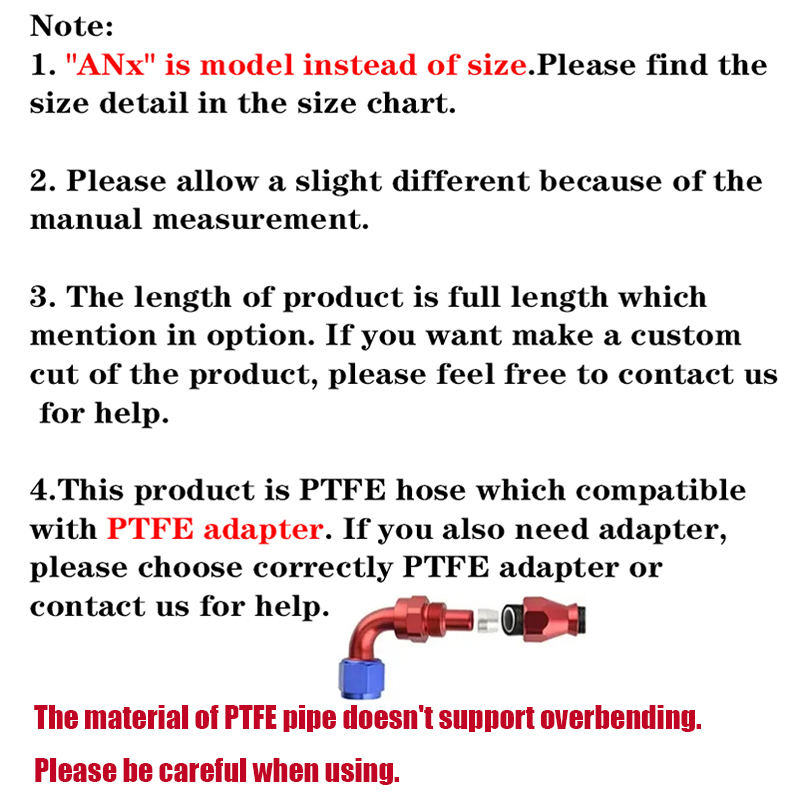 1M/2M/3M/5M AN3 AN4 AN6 AN8 AN - Ptfe Tape Thread avaliação e preço