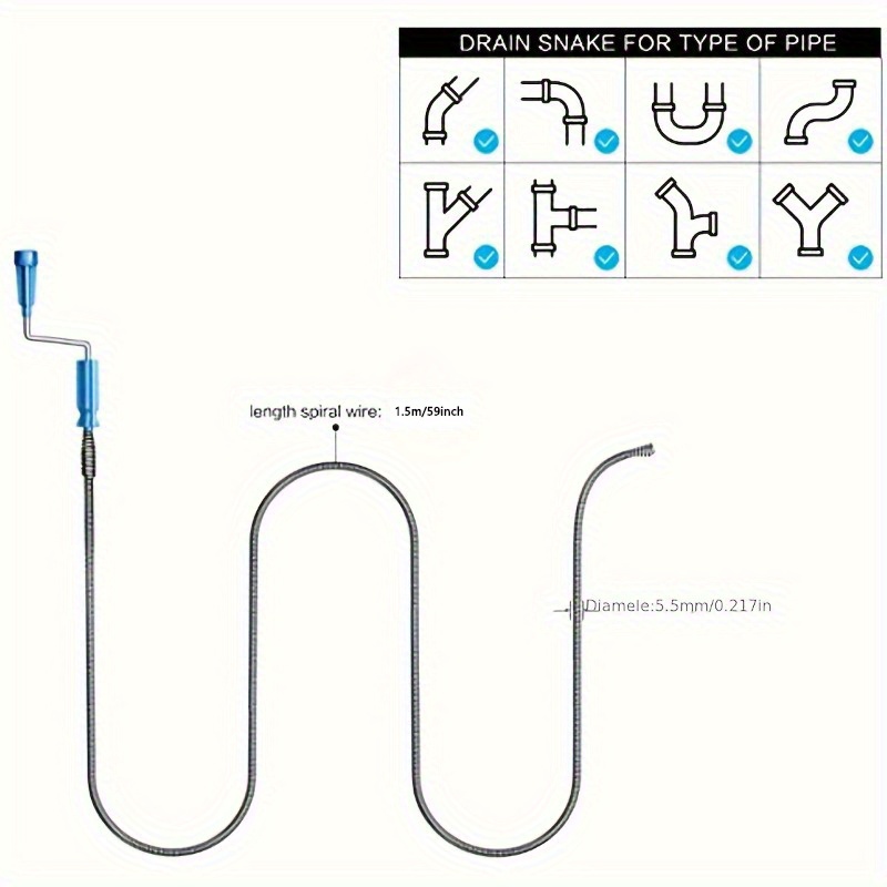 Telescopic Handle Flexible Ste - Drain Snake Flexible avaliação e preço