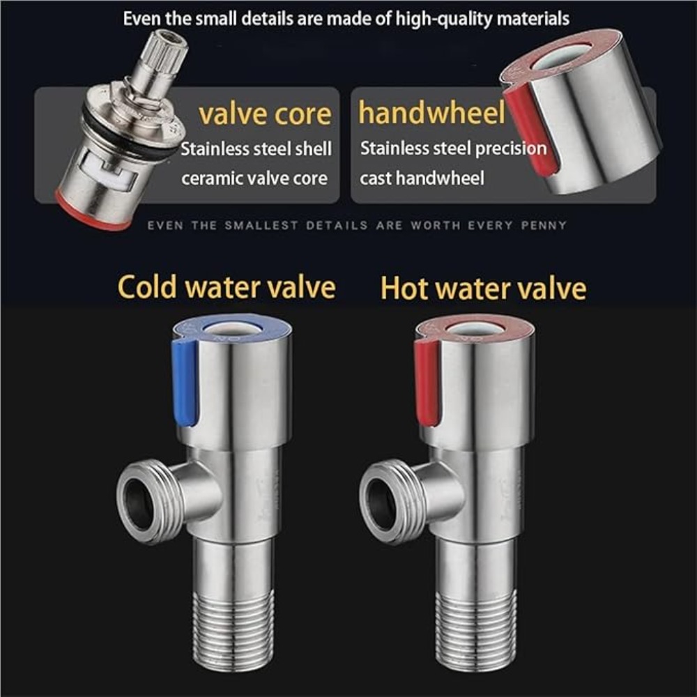 Stainless Steel Hot Cold Inlet - Toilet Fill Valve avaliação e preço