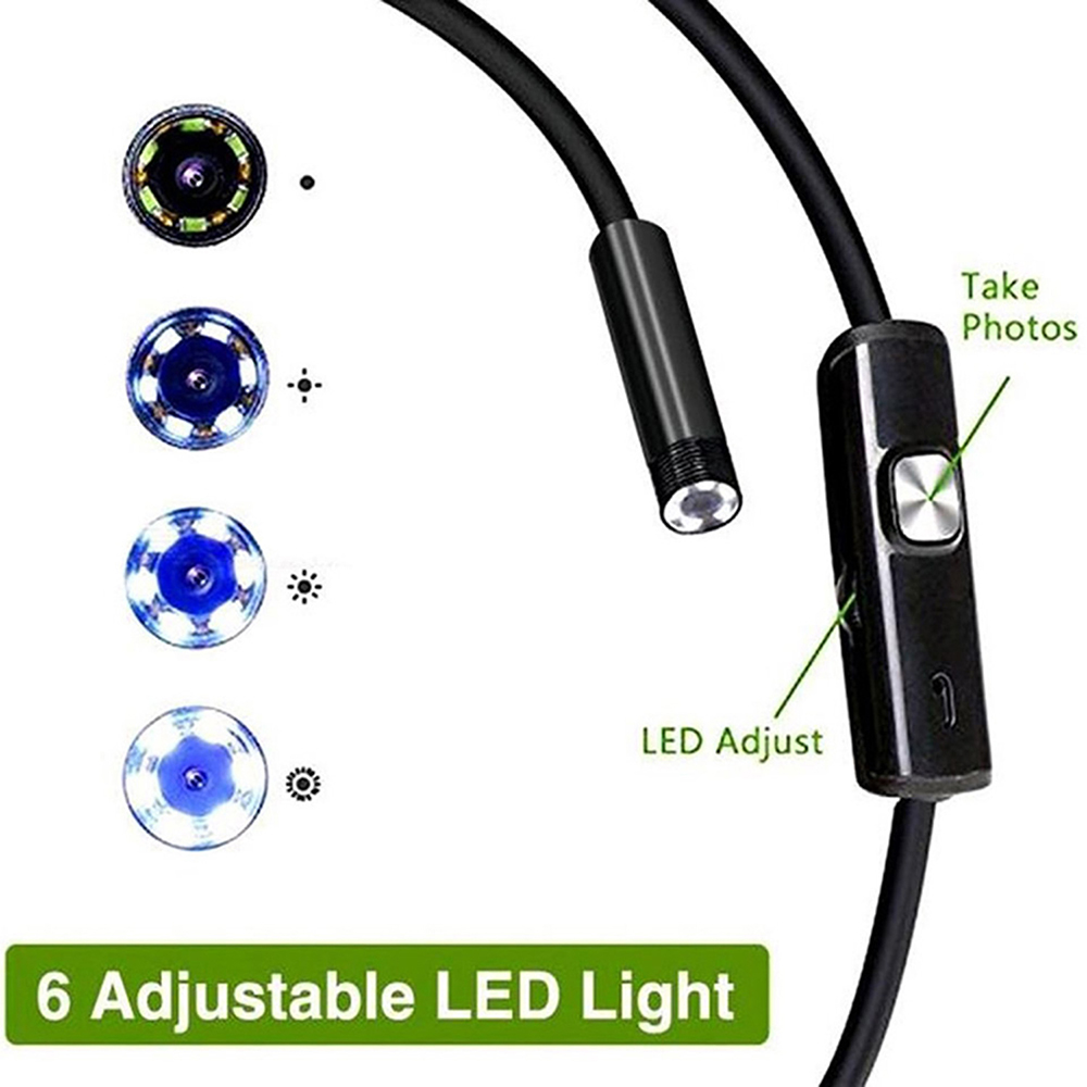 6 LED Light 7mm 1M  Endoscope  - Drain Snake Flexible avaliação e preço