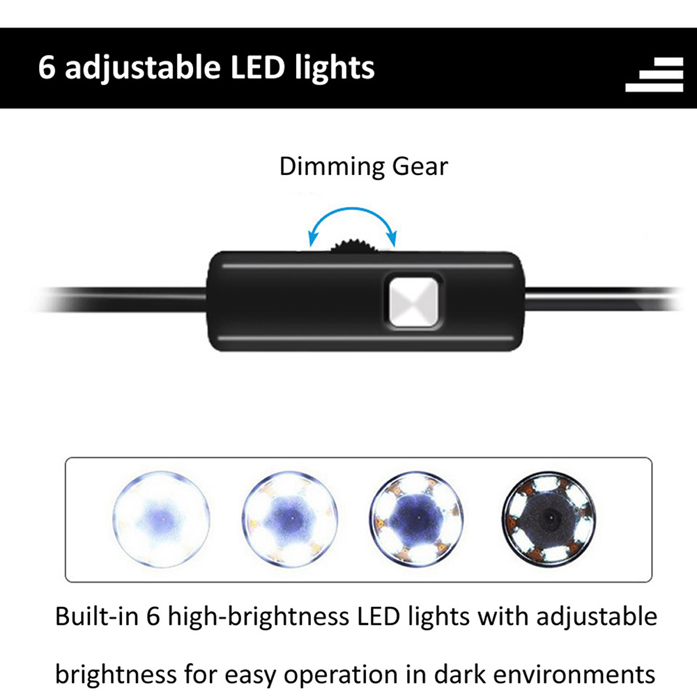 6 LED Light 7mm 1M  Endoscope  - Drain Snake Flexible avaliação e preço