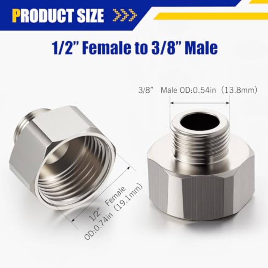 8 Pcs Brass Water Line Adapter - Compression Fitting Brass avaliação e preço