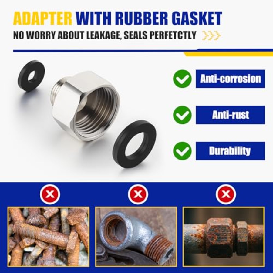 8 Pcs Brass Water Line Adapter - Compression Fitting Brass avaliação e preço