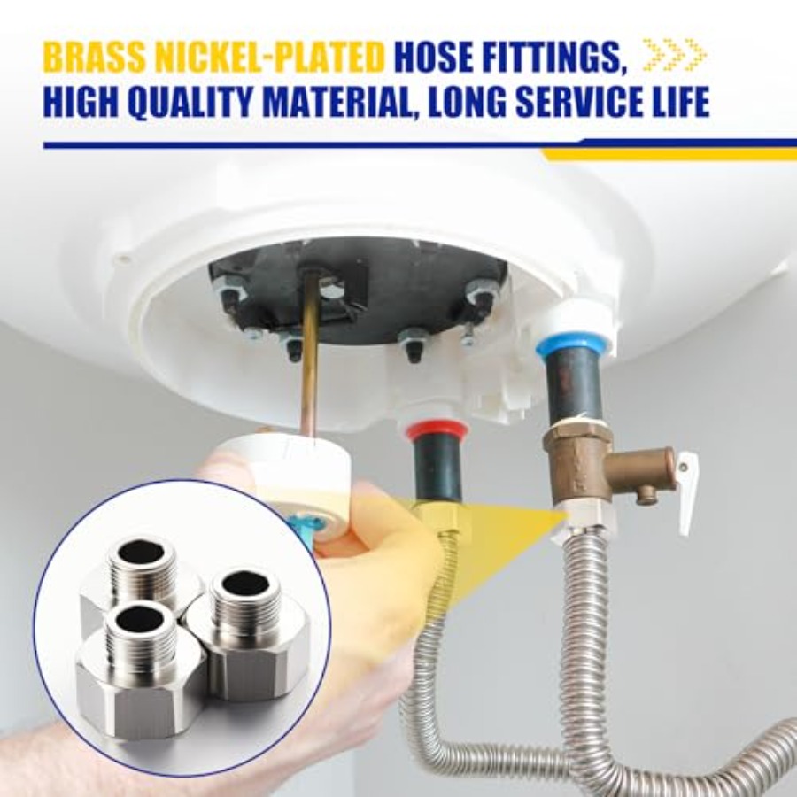 8 Pcs Brass Water Line Adapter - Compression Fitting Brass avaliação e preço
