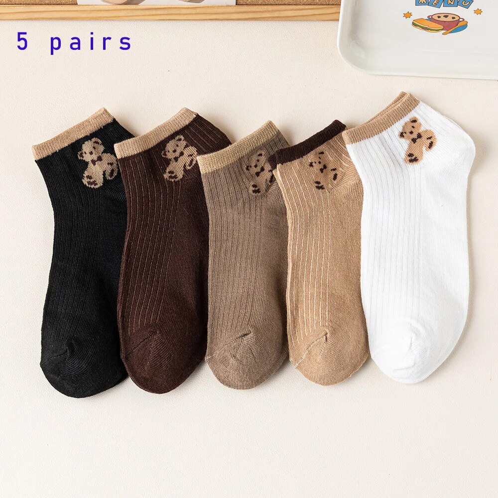 5 Pairs of Cute Teddy Bear WOM - Pipe Bending Spring avaliação e preço