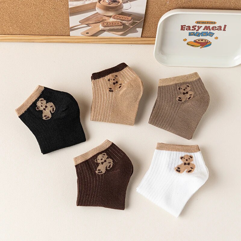 5 Pairs of Cute Teddy Bear WOM - Pipe Bending Spring avaliação e preço