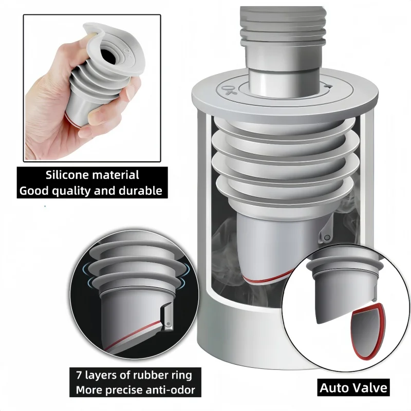 Silicone Sink Stopper Sewer Pi - Drain Pipe Clip avaliação e preço