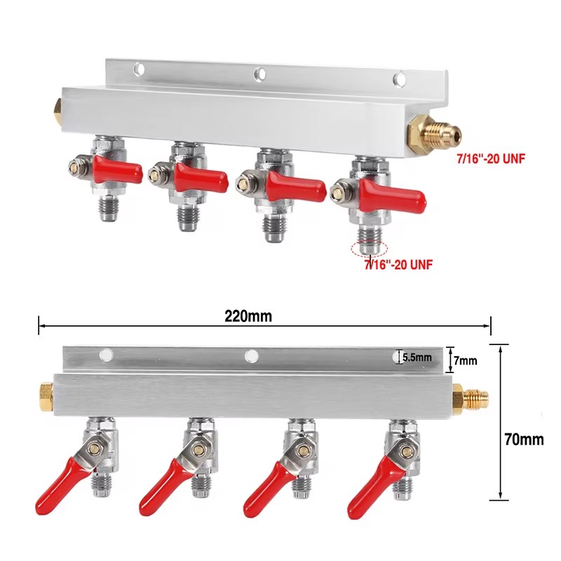 IMAICTUU 4 Way Gas Manifold Co - Push Fit Connector avaliação e preço