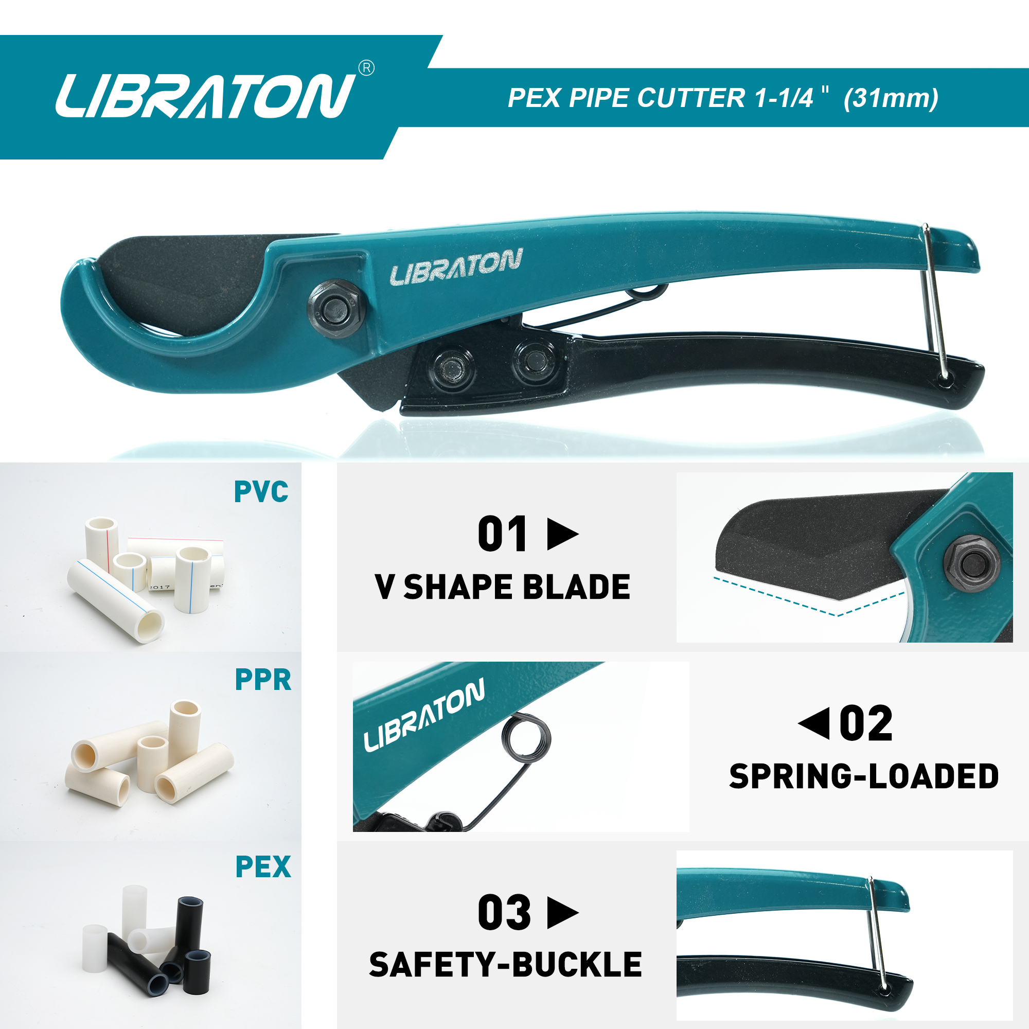 Libraton Pex Cutter 31mm Pex P - Pipe Cutter Ratchet avaliação e preço