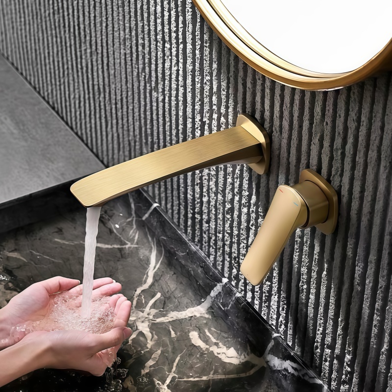 Gold Concealed Bathroom Faucet - Basin Mixer Cartridge avaliação e preço
