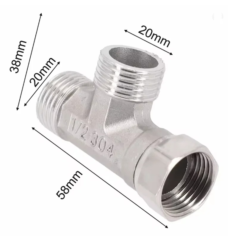 Stainless Steel T Adapter G1/  - Shower Valve Cartridge avaliação e preço