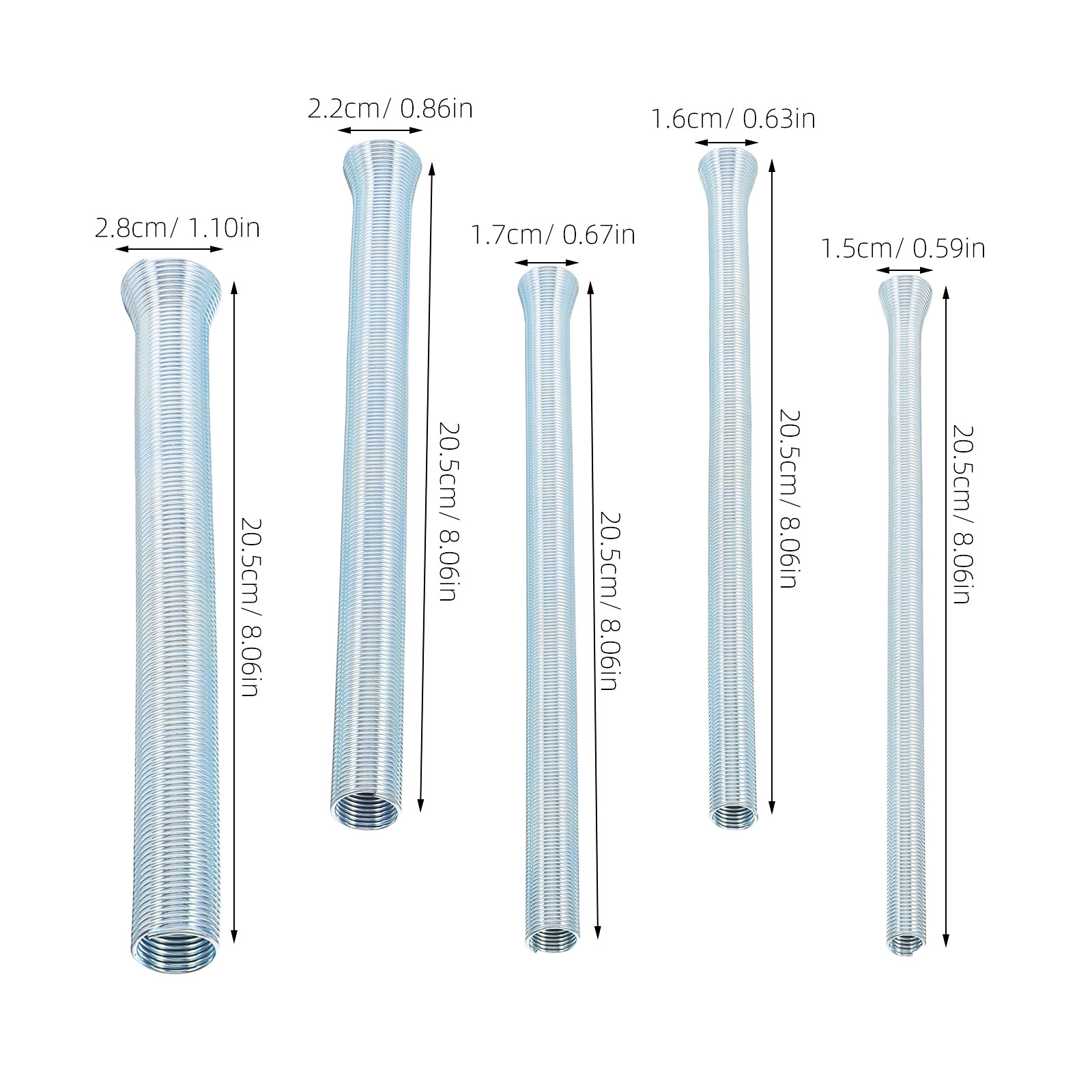 5Pcs Spring Tubing Bender Kit  - Pipe Bending Spring avaliação e preço
