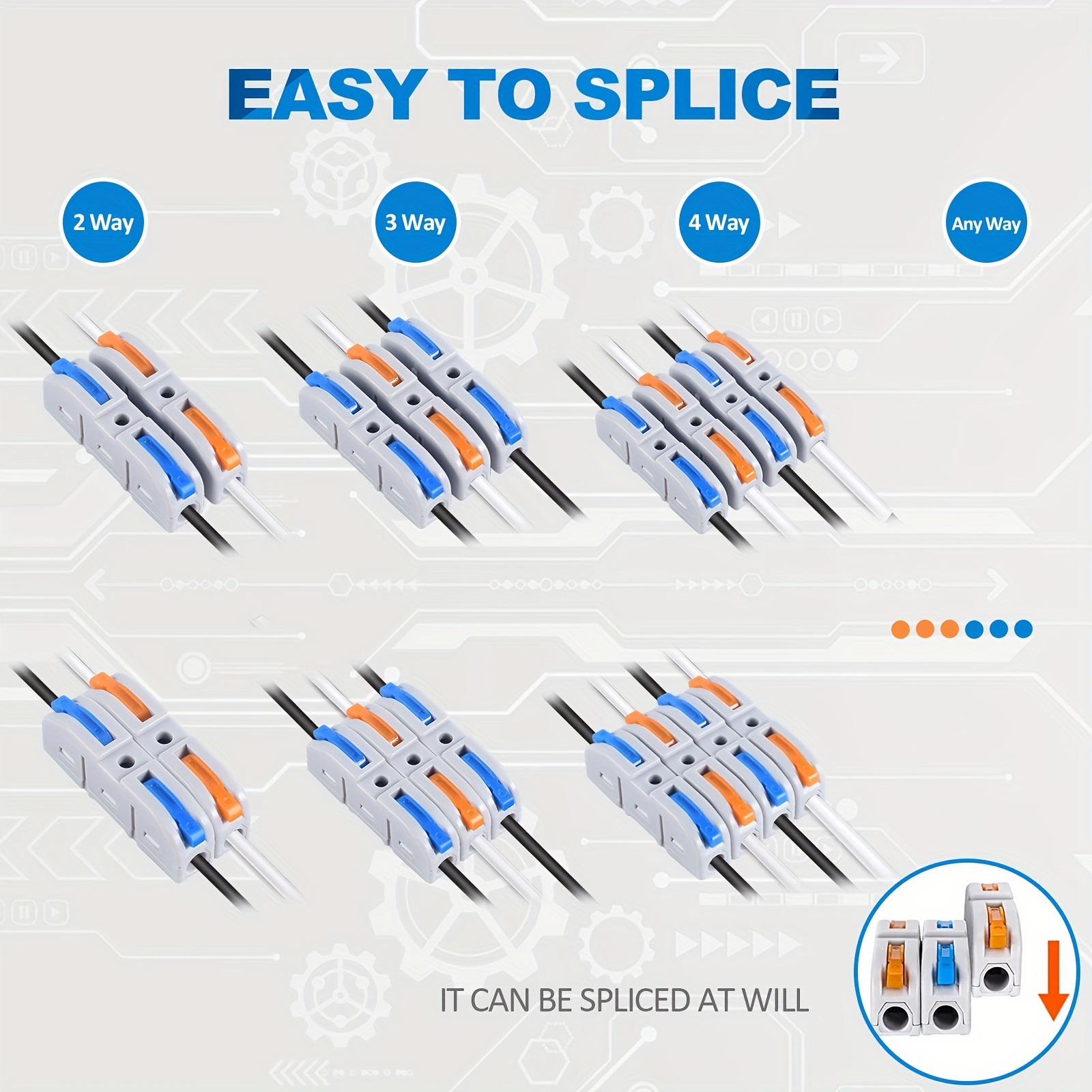 Lever Wire Connectors, 10pcs/6 - Push Fit Connector avaliação e preço