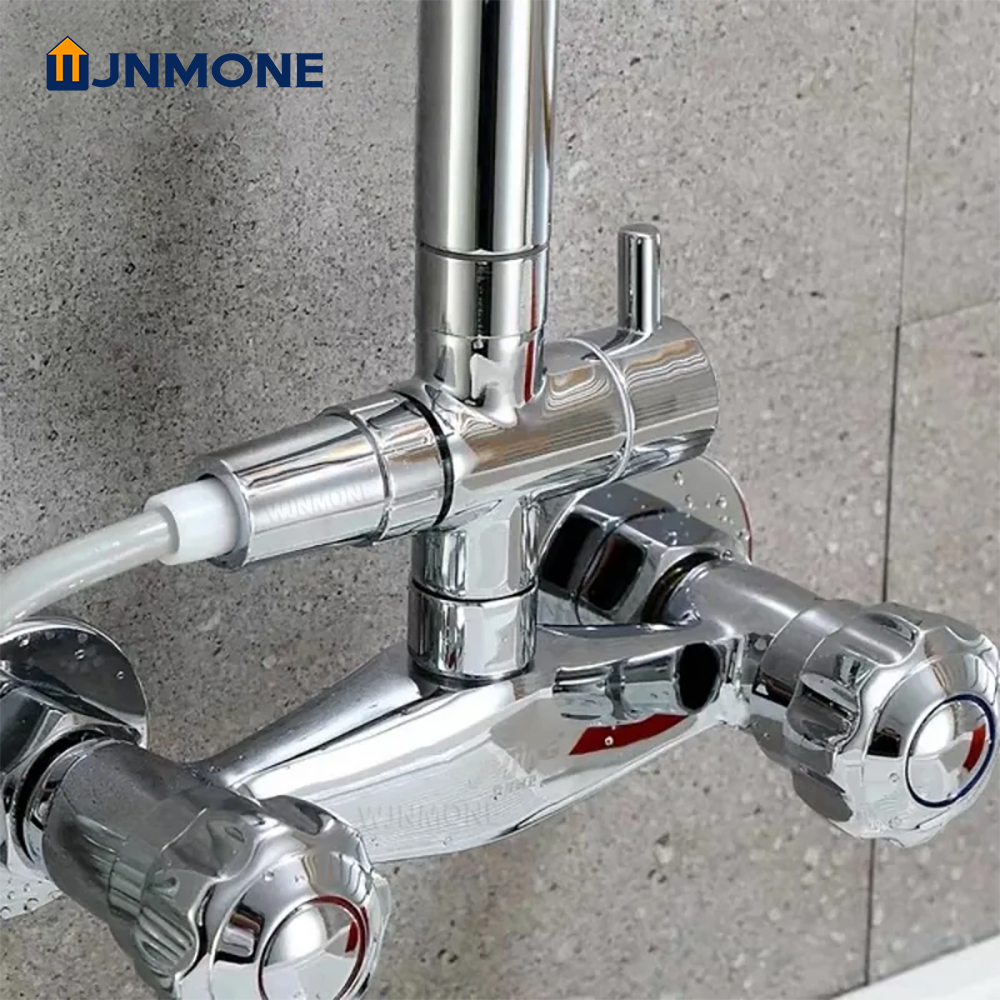 Black Silver 3 Way T-Adapter D - Shower Valve Cartridge avaliação e preço