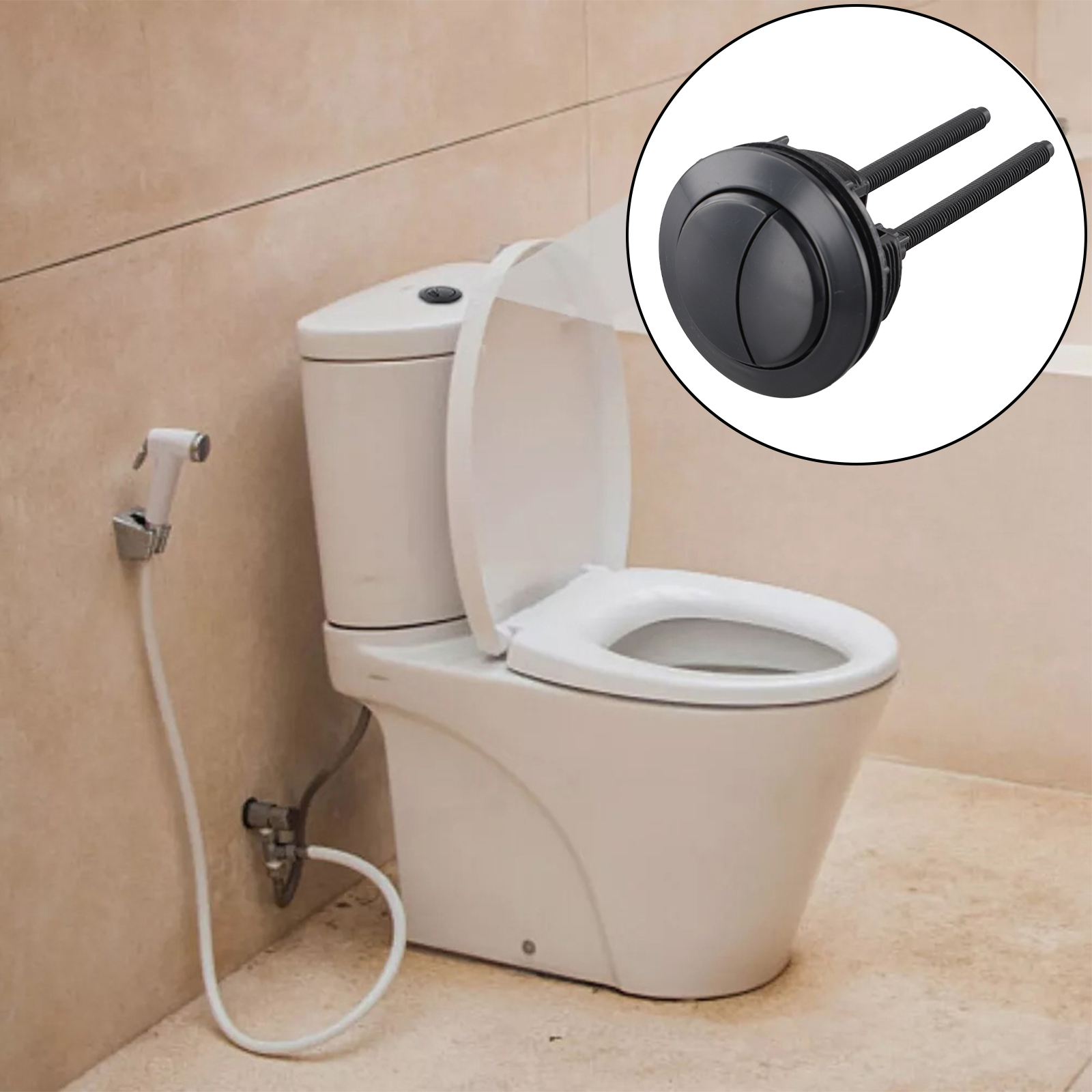 Black Toilet Flush Button 38mm - Toilet Fill Valve avaliação e preço