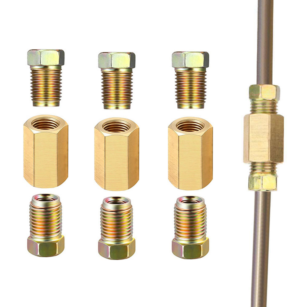 12pcs 3/16 (3/8-24 Inverted) B - Compression Fitting Brass avaliação e preço