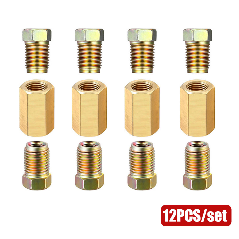 12pcs 3/16 (3/8-24 Inverted) B - Compression Fitting Brass avaliação e preço