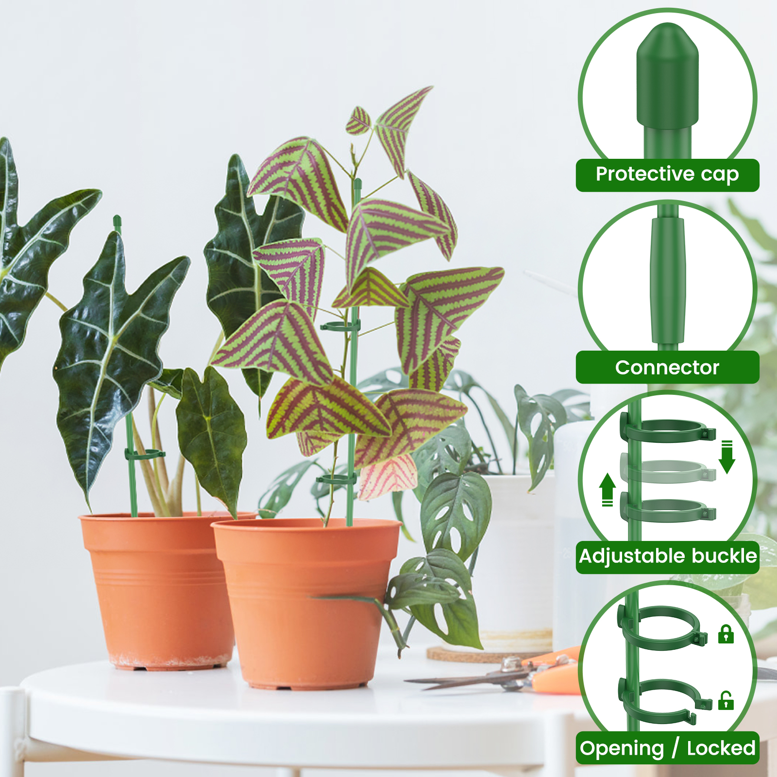 5/30Pcs Adjustable Plant Suppo - Plastic Pipe Clip avaliação e preço