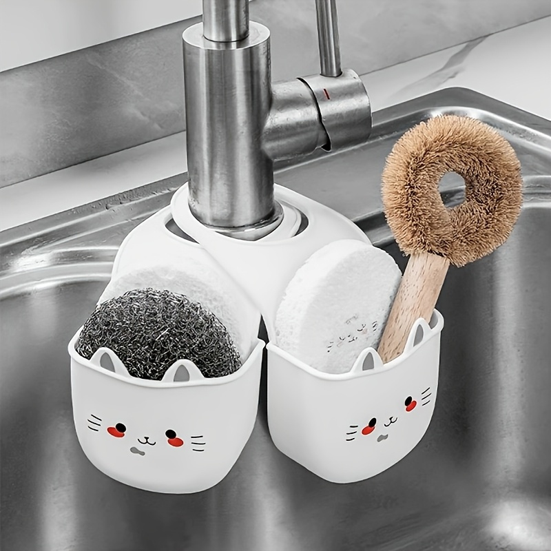 Cartoon Cat Basket Soft Buckle - Silicone Tap Washer avaliação e preço