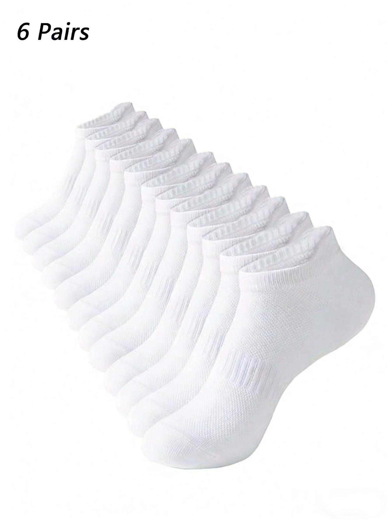 6 Pairs Women Men White Ankle  - Pipe Bending Spring avaliação e preço
