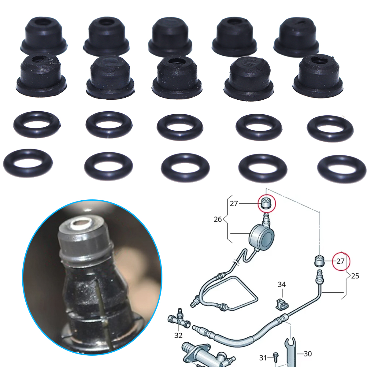 For Fiat Ulysse Peugeot 806 19 - Plastic Pipe Clip avaliação e preço