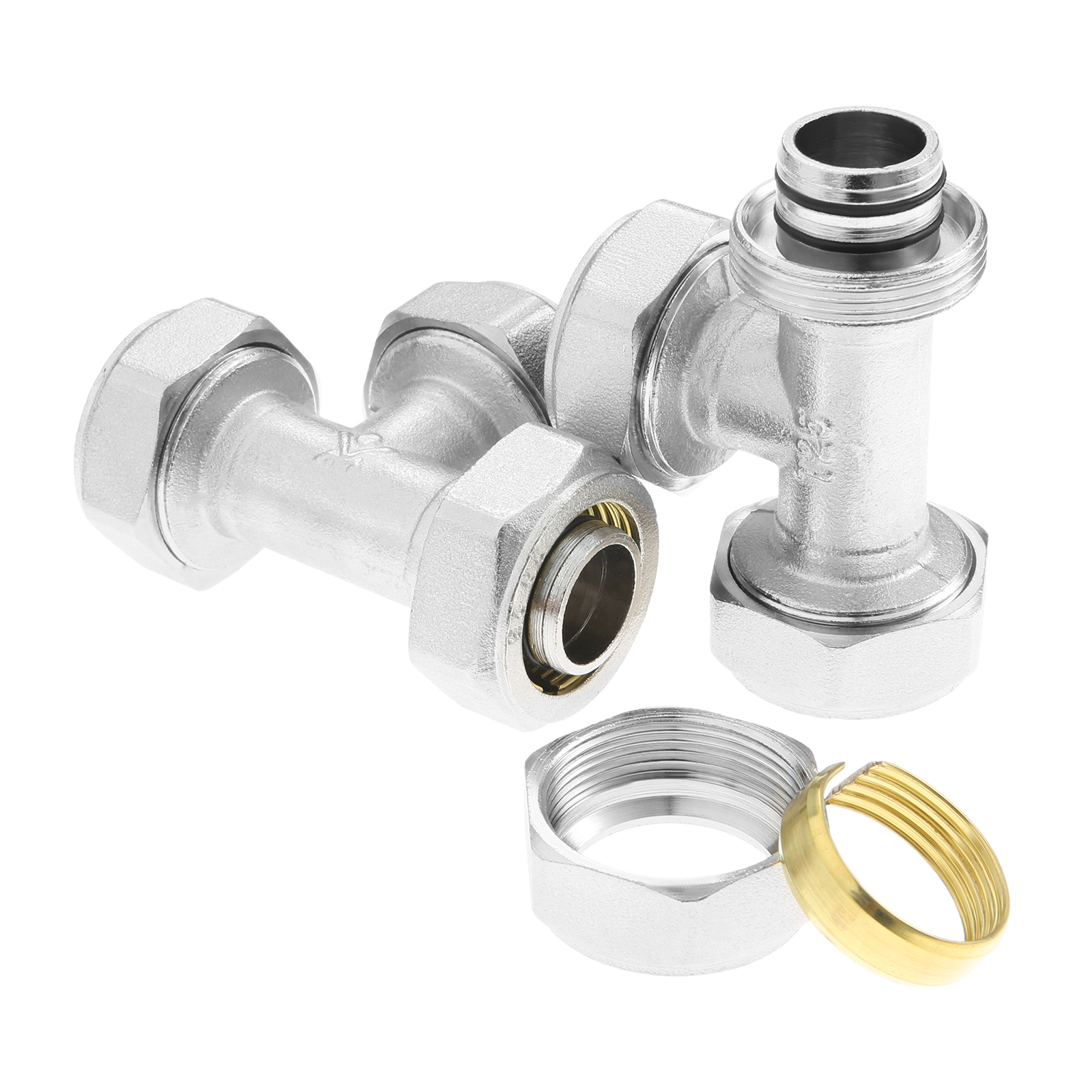 2Pcs 3/4’’ Tee Air Line Fittin - Compression Fitting Brass avaliação e preço