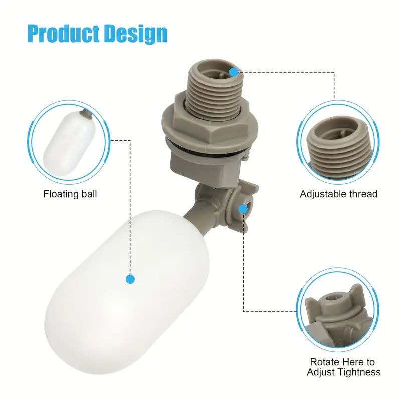 4Pcs Farm Cattle Plastic Water - Float Ball Valve avaliação e preço