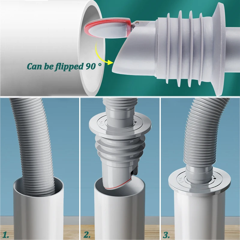 Silicone Bathroom Sewer Seal R - Drain Pipe Clip avaliação e preço