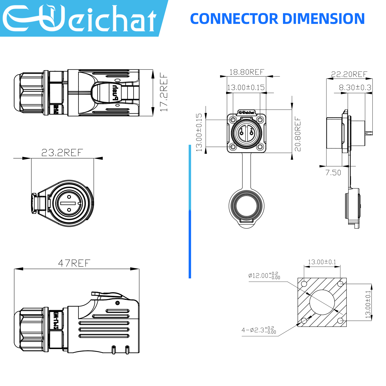 LP12 M12 IP68 Waterproof Outdo - Push Fit Connector avaliação e preço