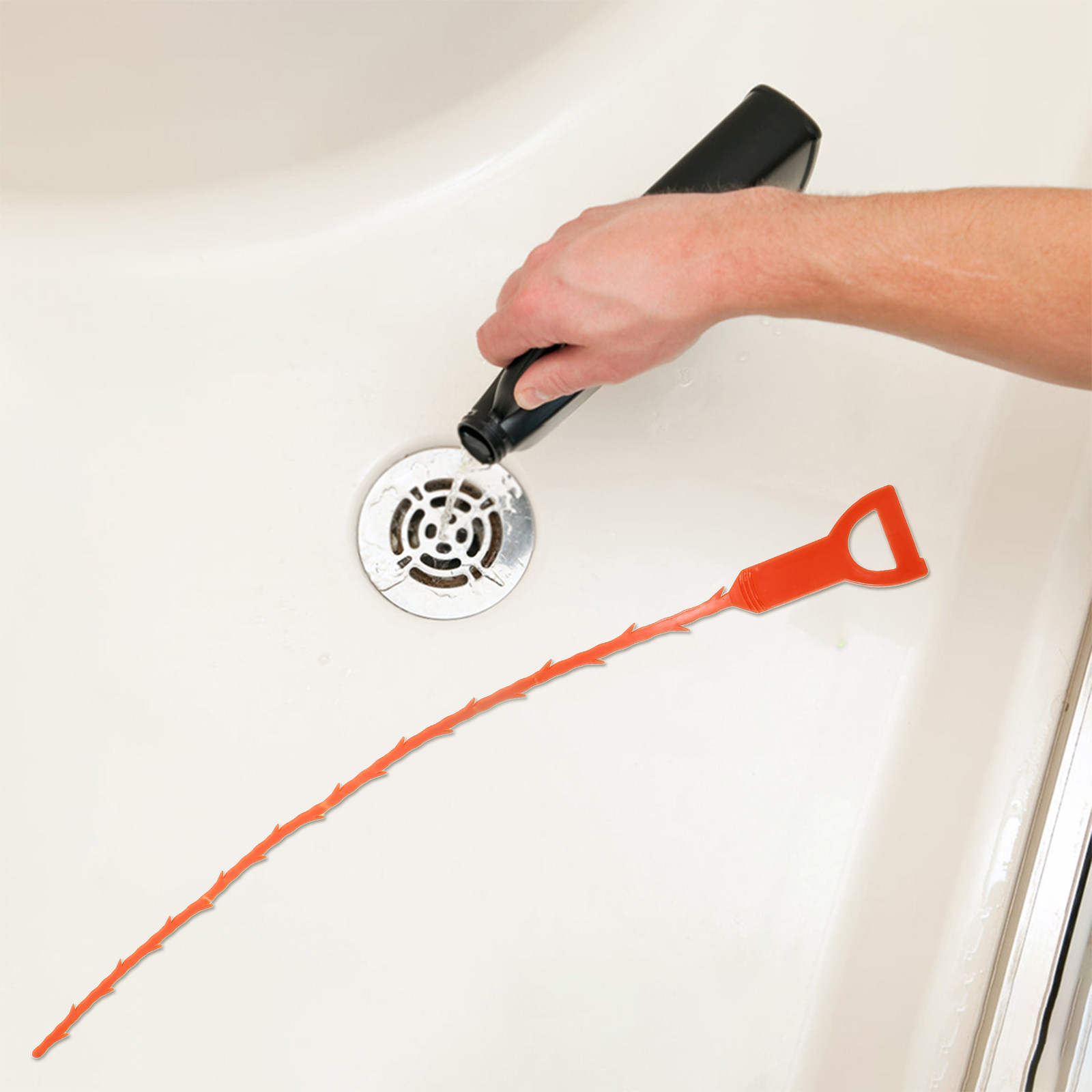 3Pcs ABS Drain Clog Remover To - Drain Snake Flexible avaliação e preço