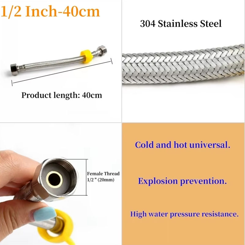 304 Stainless Steel Faucet Bra - Flexible Hose Braided avaliação e preço