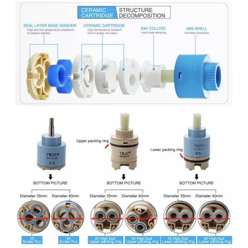 Faucets Mixing Spool Valve 25  - Basin Mixer Cartridge avaliação e preço