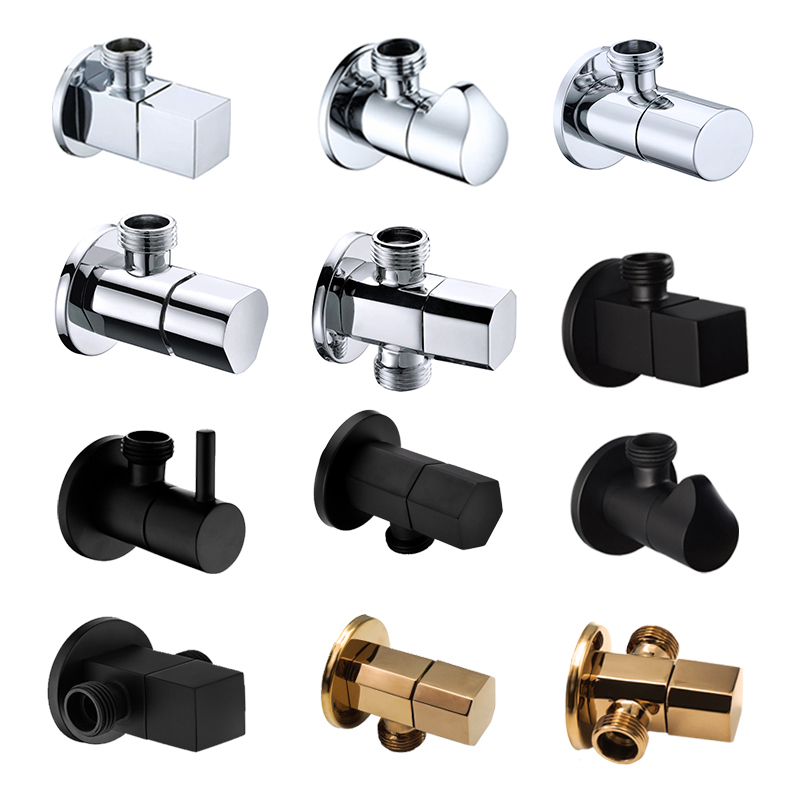 Brass Angle Valve Chrome Black - Toilet Fill Valve avaliação e preço
